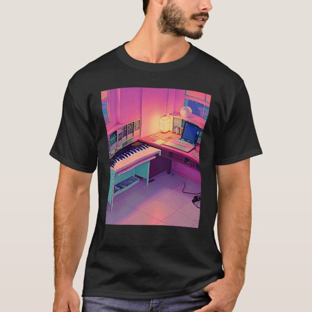 Lo fi hip hop chillhop chill beats lofi aesthetics T-Shirt (Front)