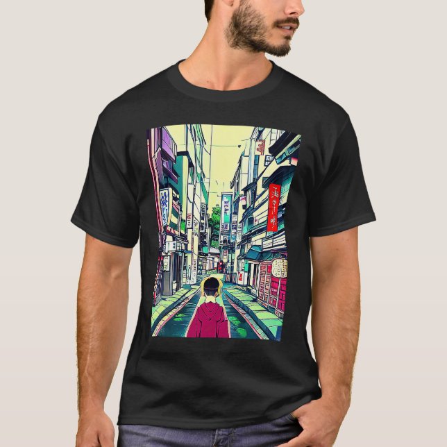 Lo fi hip hop chillhop chill beats lofi aesthetics T-Shirt (Front)