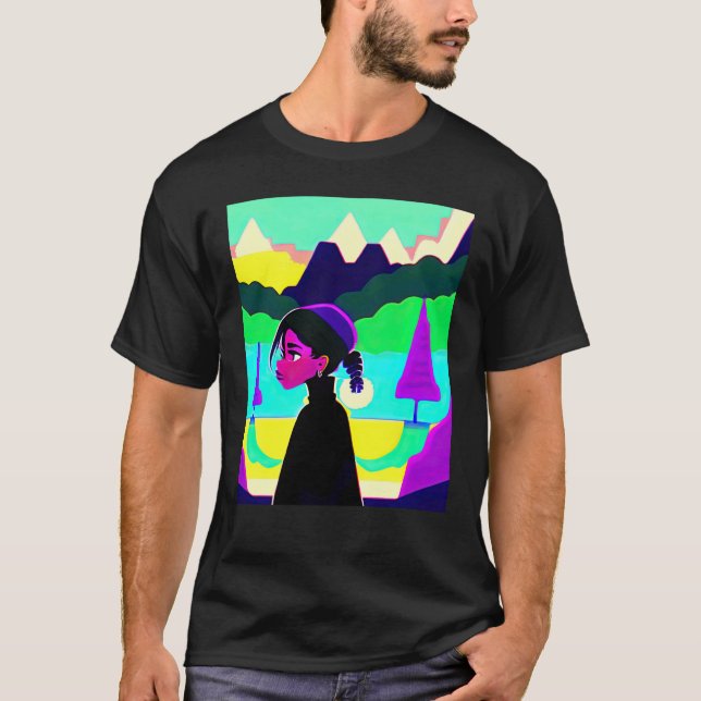 Lo fi hip hop chillhop chill beats lofi aesthetics T-Shirt (Front)