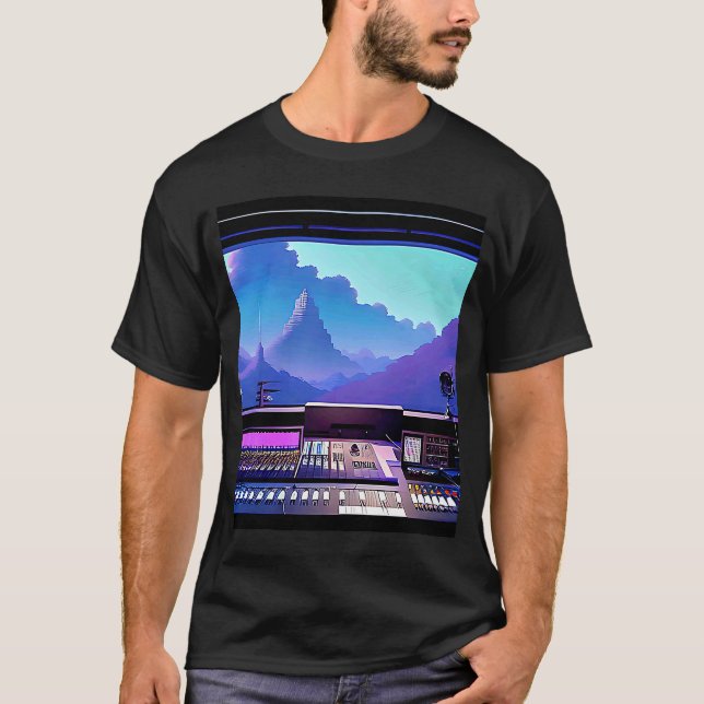 Lo fi hip hop chillhop chill beats studio aestheti T-Shirt (Front)