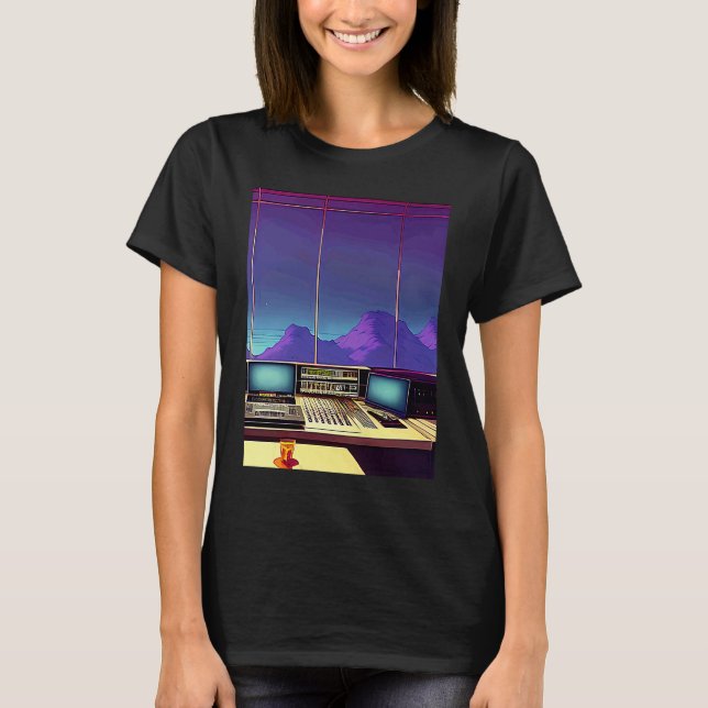 Lo fi hip hop chillhop chill beats studio aestheti T-Shirt (Front)
