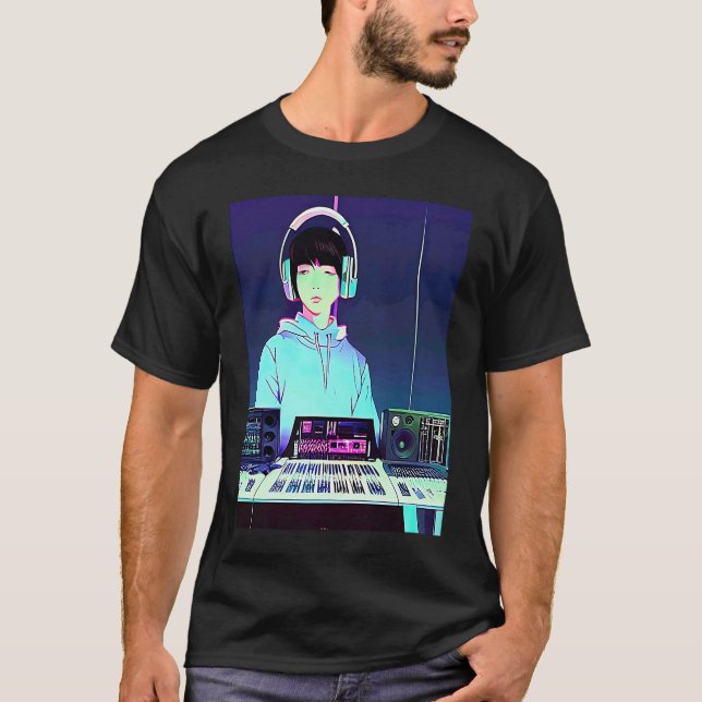 Lo fi hip hop chillhop chill beats studio aestheti T-Shirt (Front)