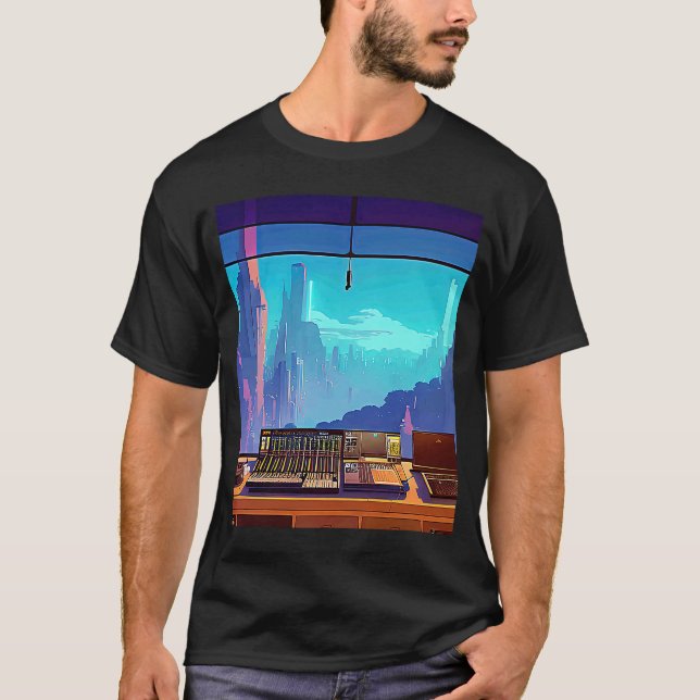 Lo fi hip hop chillhop chill beats studio aestheti T-Shirt (Front)