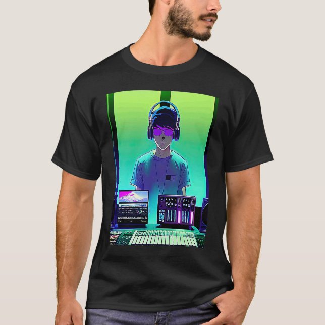 Lo fi hip hop chillhop chill beats studio aestheti T-Shirt (Front)