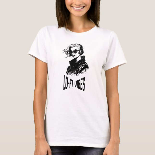 Lo-Fi Vibes Vector Art  Tri-Blend Shirt (Front)