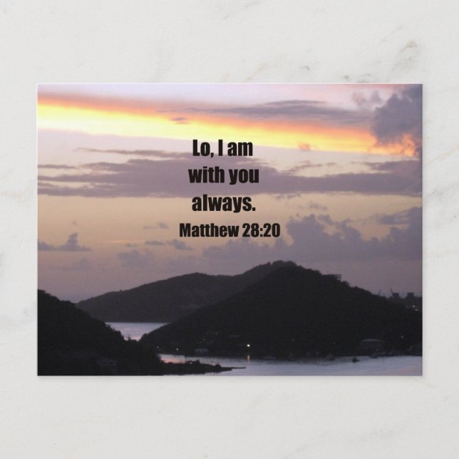 Lo, I am with you always. Postcard (Front)