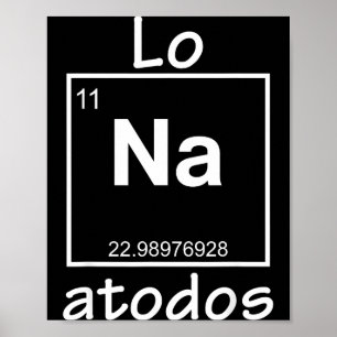 Lo Na Atodos - Spanish Chemistry Periodic Table So Poster
