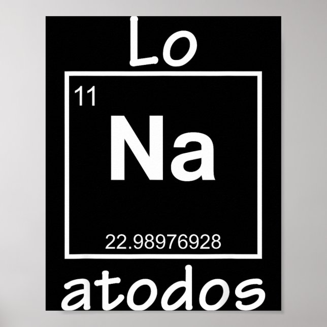 Lo Na Atodos - Spanish Chemistry Periodic Table So Poster (Front)