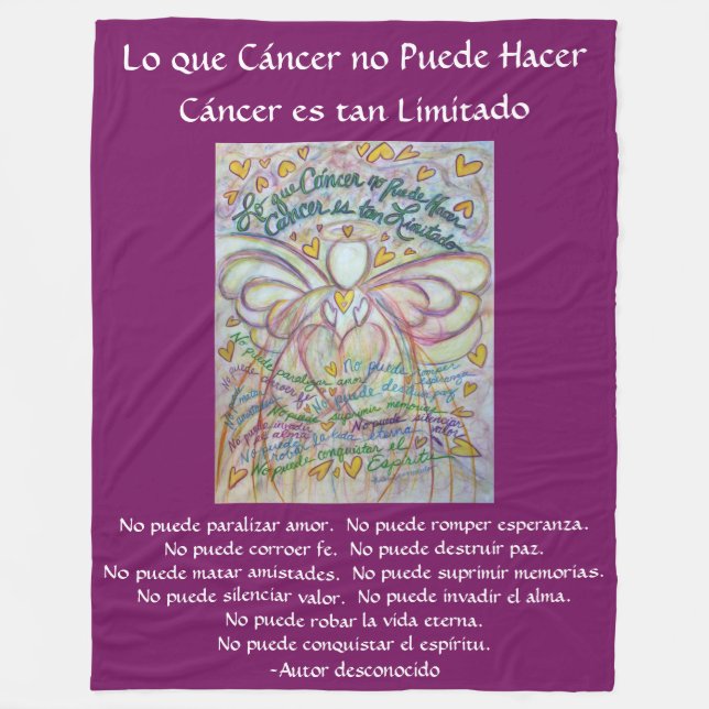 Lo que cáncer no Puede Hacer Angel Chemo Blankets (Front)