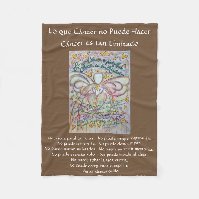 Lo que cáncer no Puede Hacer Angel Chemo Blankets (Front)