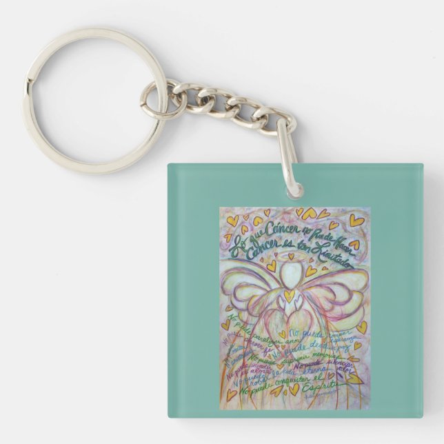 Lo que Cáncer no Puede Hacer Ángel Keychain (Front)