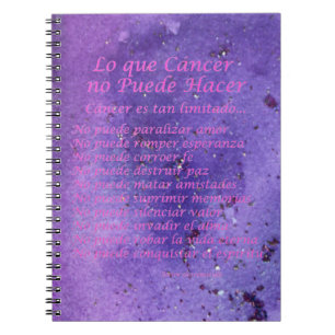 Lo que Cáncer No Puede Hacer Purple Notebook
