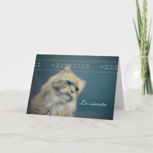 Lo Siento, Sympathy for Loss of Cat Card