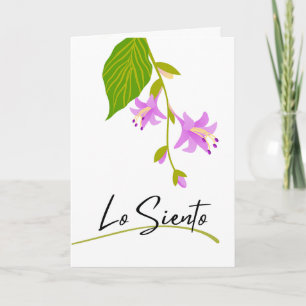 Lo Siento Sympathy Spanish with Hosta Blooms Card