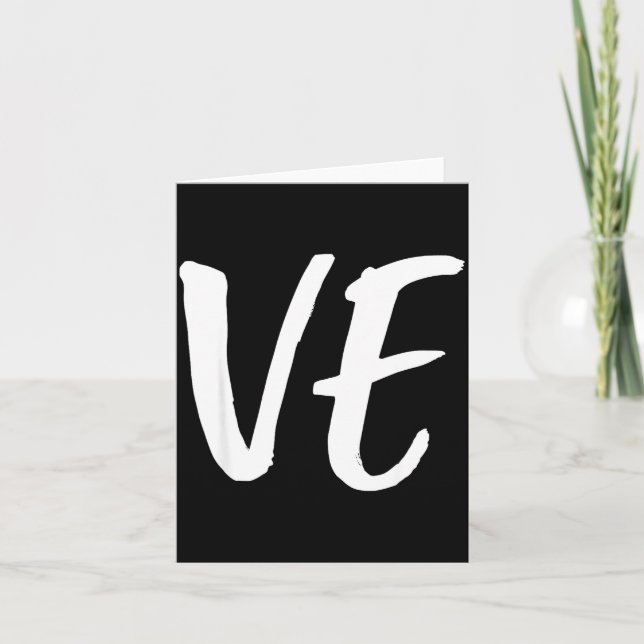 Lo Ve Love Matching Couple Husband Wife Valentine' Card (Front)