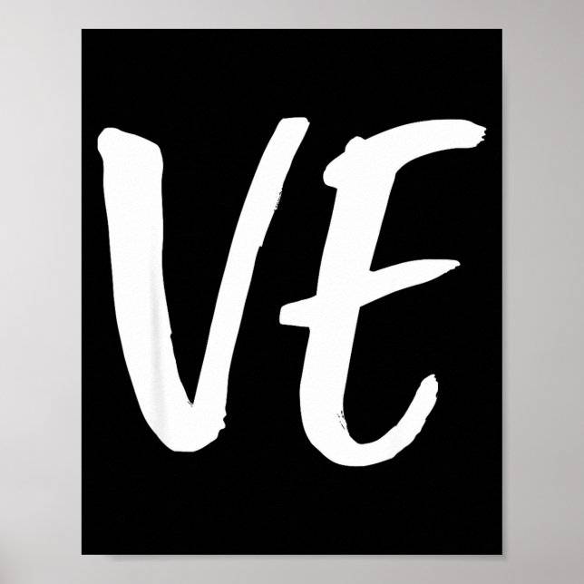 Lo Ve Love Matching Couple Husband Wife Valentine' Poster (Front)