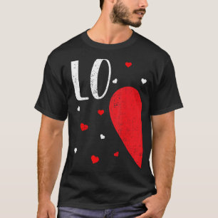 LO VE Valentines Day Matching Couples Shirt Heart