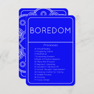 LOA Emotional Processes Boredom Blue Card