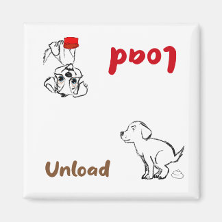 Load and unload dishwasher magnet