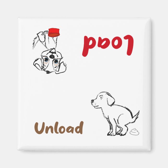 Load and unload dishwasher magnet (Front)