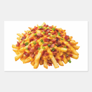 Loaded Fries With Cheese And Bacon Rectangular Sticker