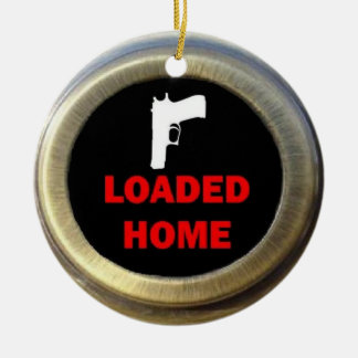 Loaded Gun Home Ceramic Ornament