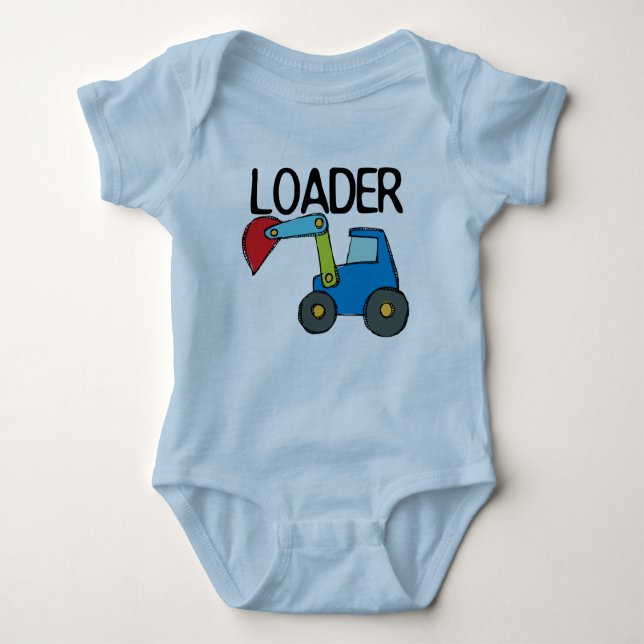 Loader Construction Vehicle Baby Bodysuit (Front)