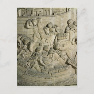 Loading a ship, detail from cast of Trajan's Postcard