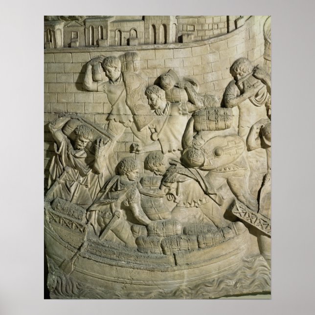 Loading a ship, detail from cast of Trajan's Poster (Front)