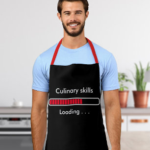 Loading Bar Custom Quote Geek Humor Chef's Apron