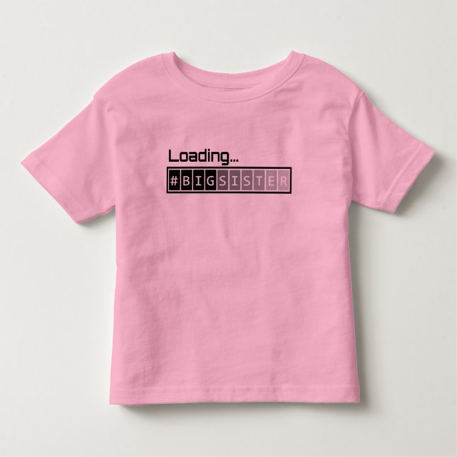 Loading Big Sister - Pink Toddler T-Shirt (Front)