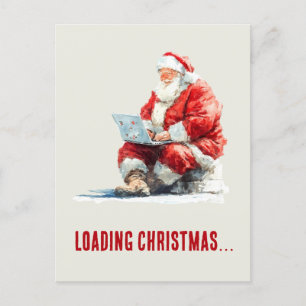 Loading Christmas Funny Santa Design Holiday Postcard