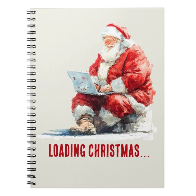 Loading Christmas Funny Santa Design Notebook (Front)