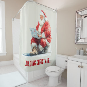 Loading Christmas Funny Santa Design Shower Curtain