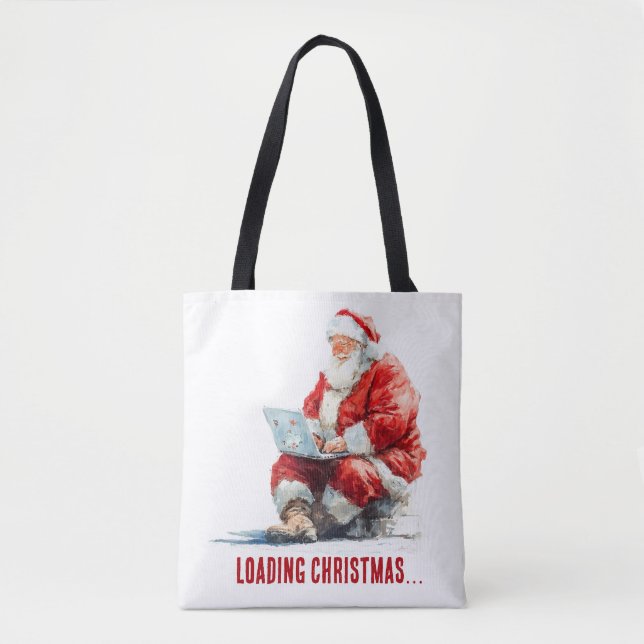 Loading Christmas Funny Santa Design Tote Bag (Front)