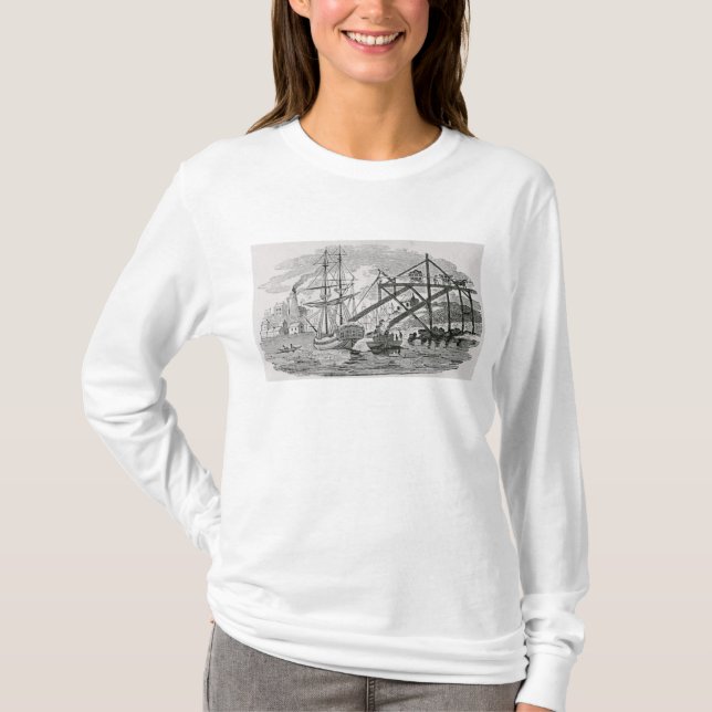 Loading Coal on Cargo Ships T-Shirt (Front)