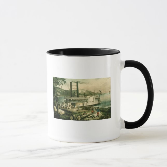 Loading Cotton on the Mississippi, 1870 Mug (Right)