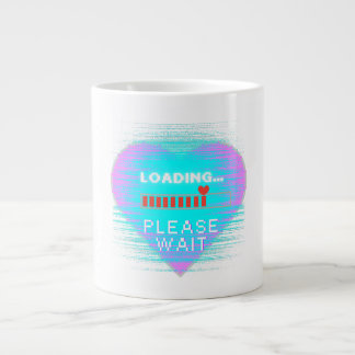 Loading Heart Retro Gamer Large Coffee Mug