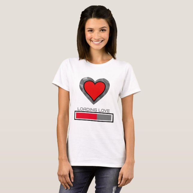 Loading Love Digital Heart T-Shirt (Front Full)