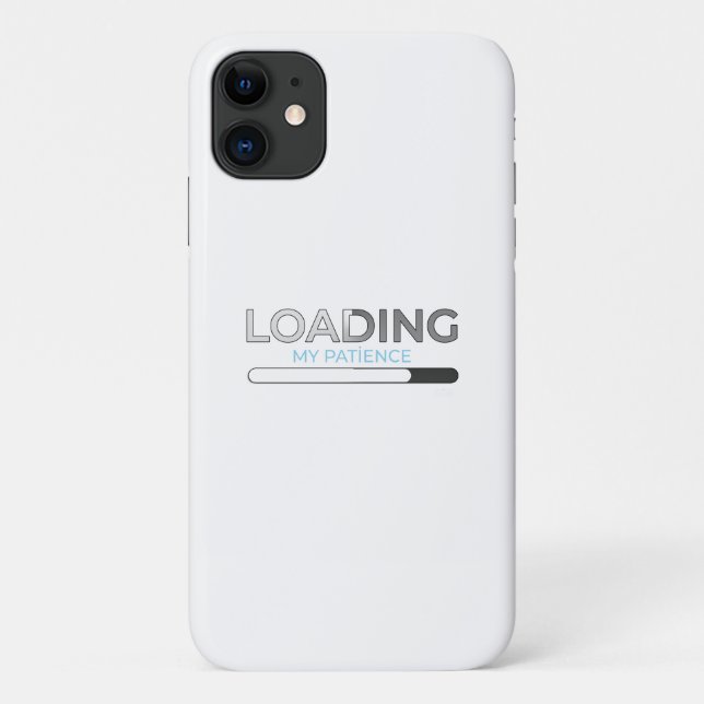 Loading My Patience - Funny Minimalist Progress Ba Case-Mate iPhone Case (Back)