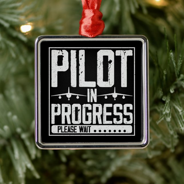 Loading… Pilot Upgrade in Progress Flight School Metal Ornament (Tree)