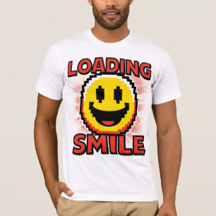 Loading Smile – Retro Pixel Art 8-Bit Smiley Face T-Shirt