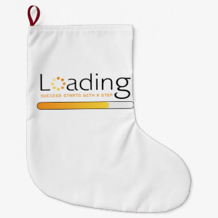Loading - Success Starts With a Step Large Christmas Stocking