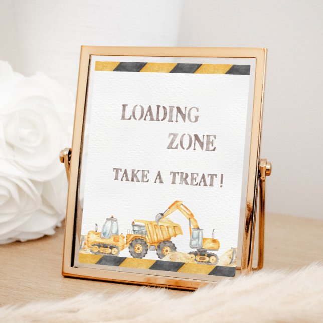 Loading Zone Favours Construction Party Sign (Creator Uploaded)