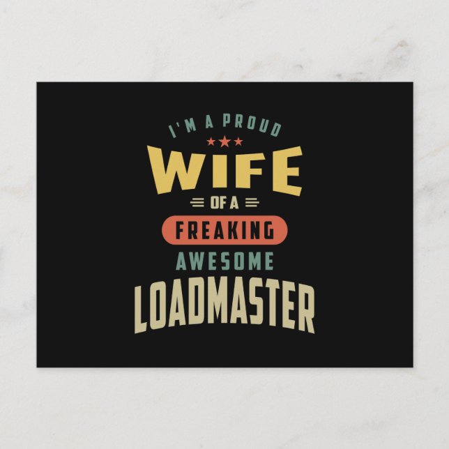 Loadmaster Job Title Gift Postcard (Front)