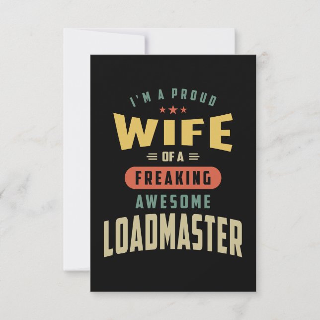 Loadmaster Job Title Gift RSVP Card (Front)