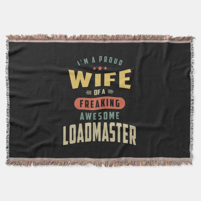 Loadmaster Job Title Gift Throw Blanket (Front)