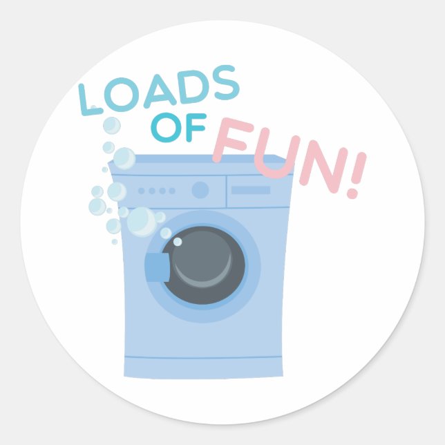 Loads of Fun Classic Round Sticker (Front)