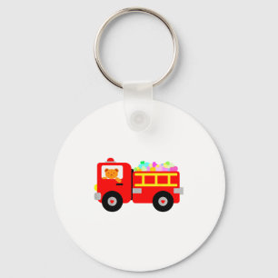 Loads Of Love Firetruck Valentine Day - Firefighte Key Ring