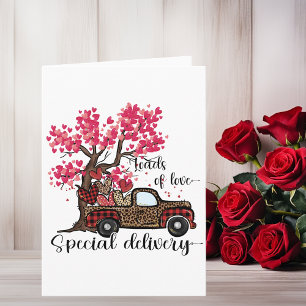 Loads of Love Heart Truck Valentine's day   Card
